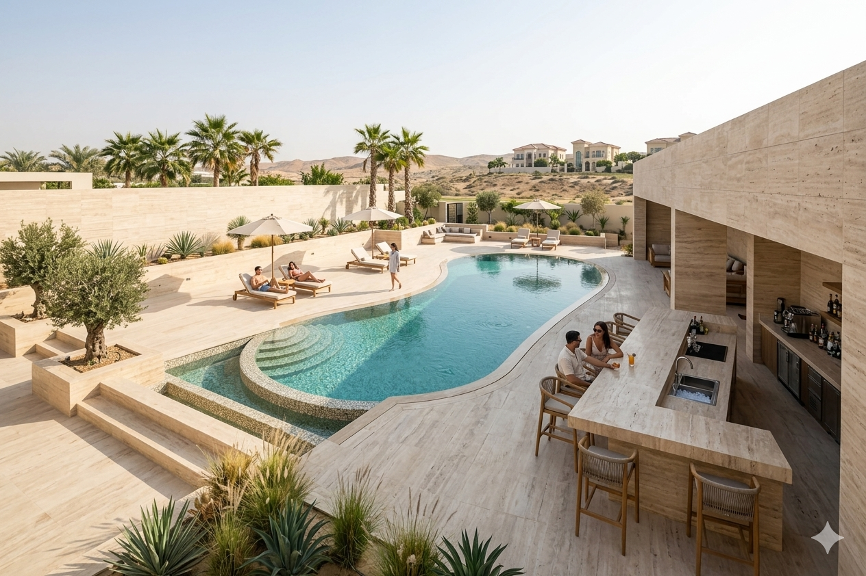 Travertine Leather Finish