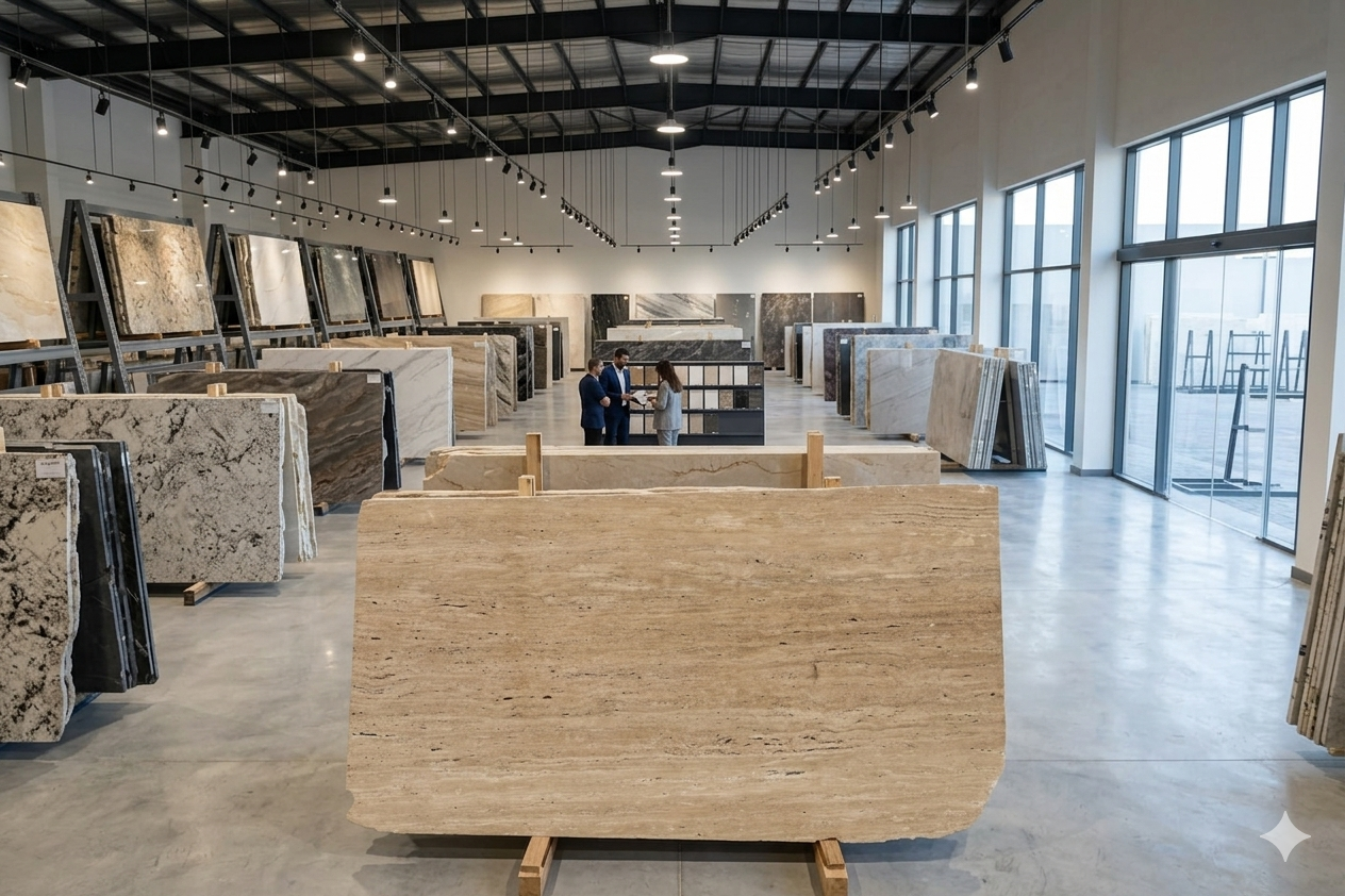 Travertine Leather Finish